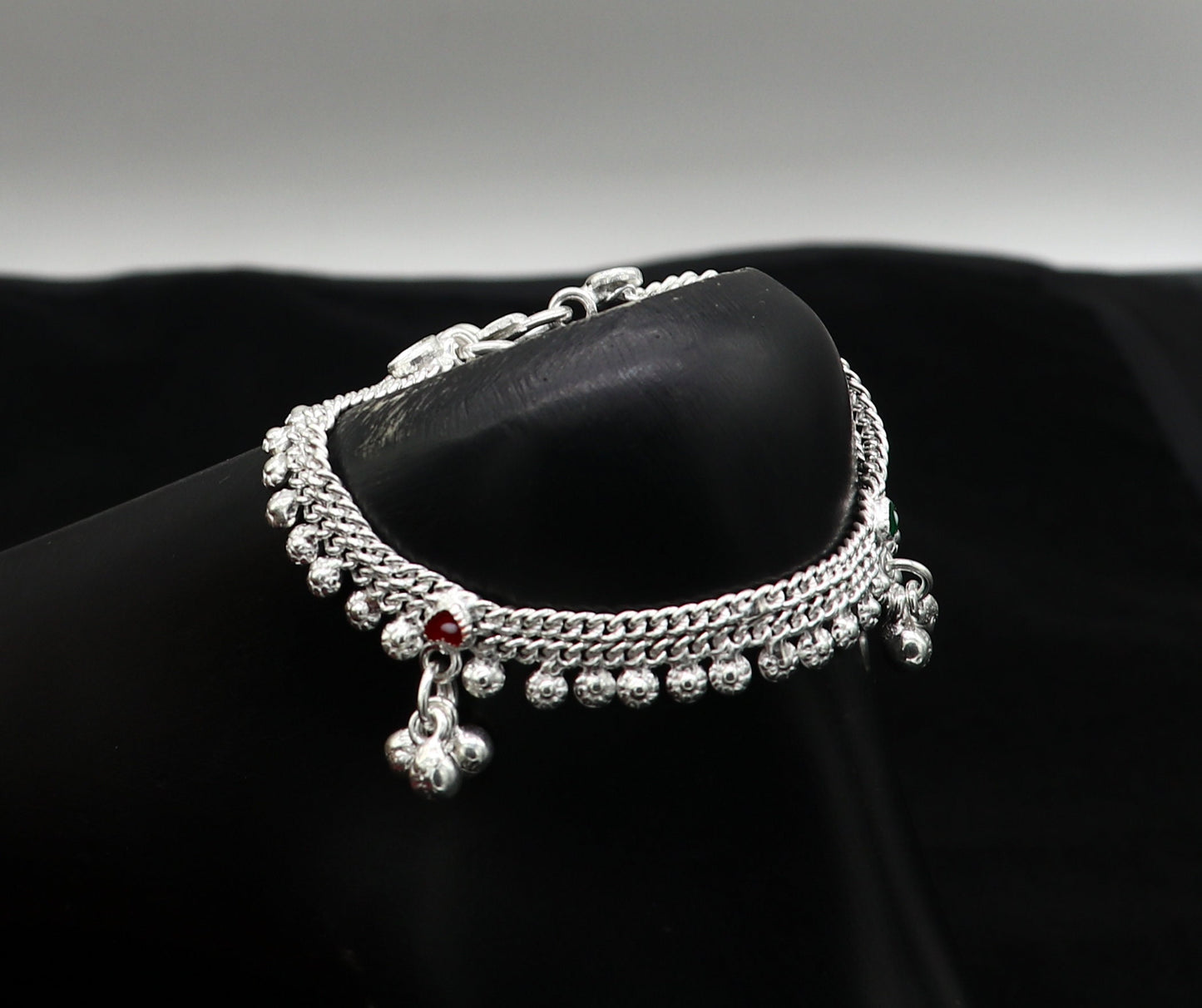 5" inch handmade solid sterling silver baby kids ankle bracelet unisex new born baby anklet foot bracelet customized charm bracelet ank388 - TRIBAL ORNAMENTS