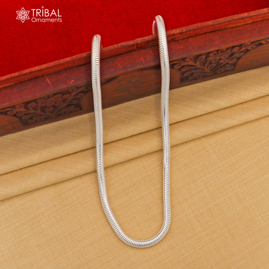 5mm 20" Smooth flexible snake chain 925 sterling silver handmade snake chain /necklace chain,trendy chain ch587 - TRIBAL ORNAMENTS