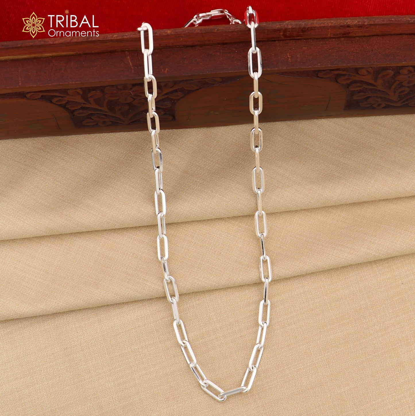 5mm 925 sterling silver handmade amazing delicate solid Rolo high quality link chains necklace, best gifting unisex necklace chain ch589 - TRIBAL ORNAMENTS