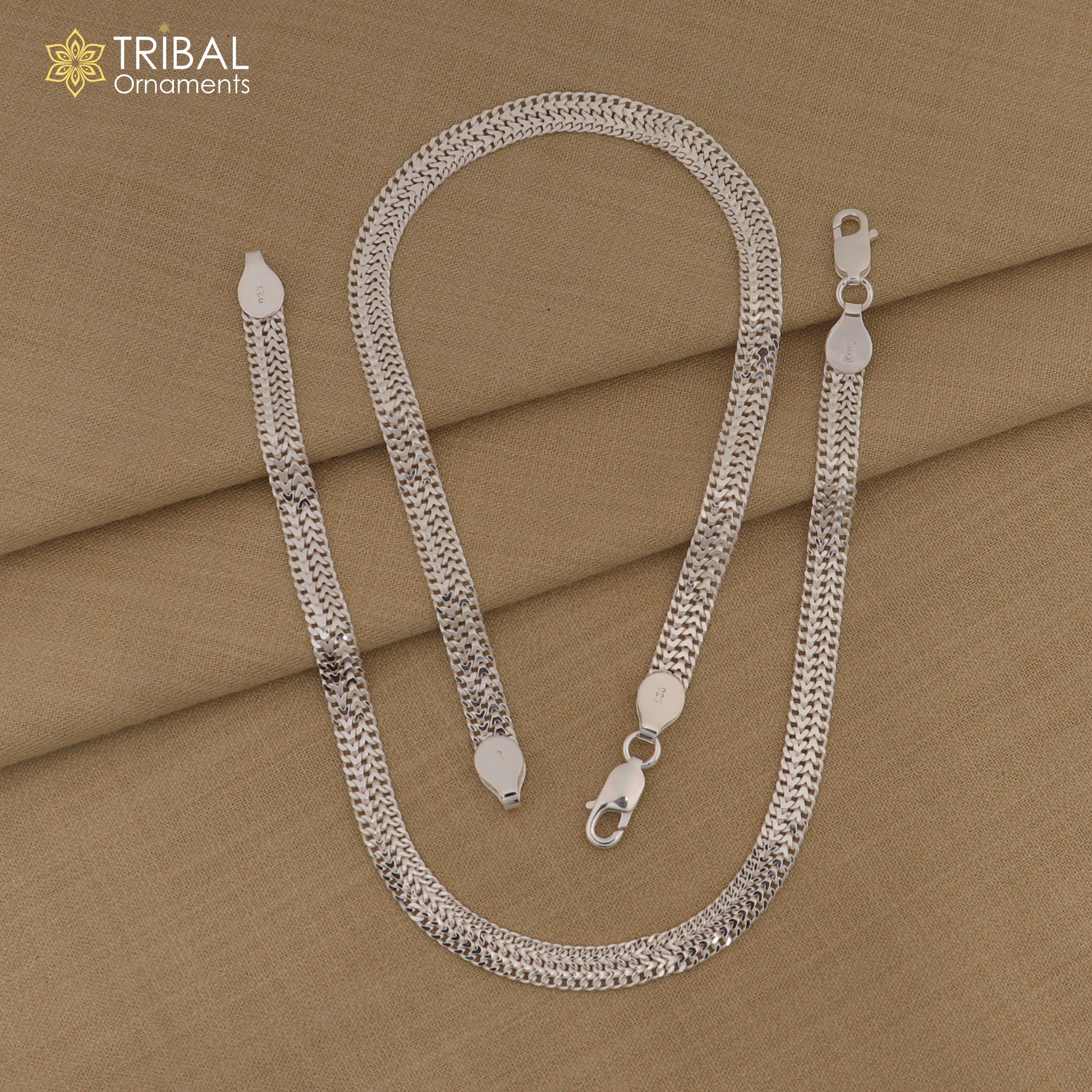 6mm 10.5" Long handmade 925 sterling silver amazing wheat chain design ankle bracelet, gift anklets customized belly dance jewelry ank609 - TRIBAL ORNAMENTS