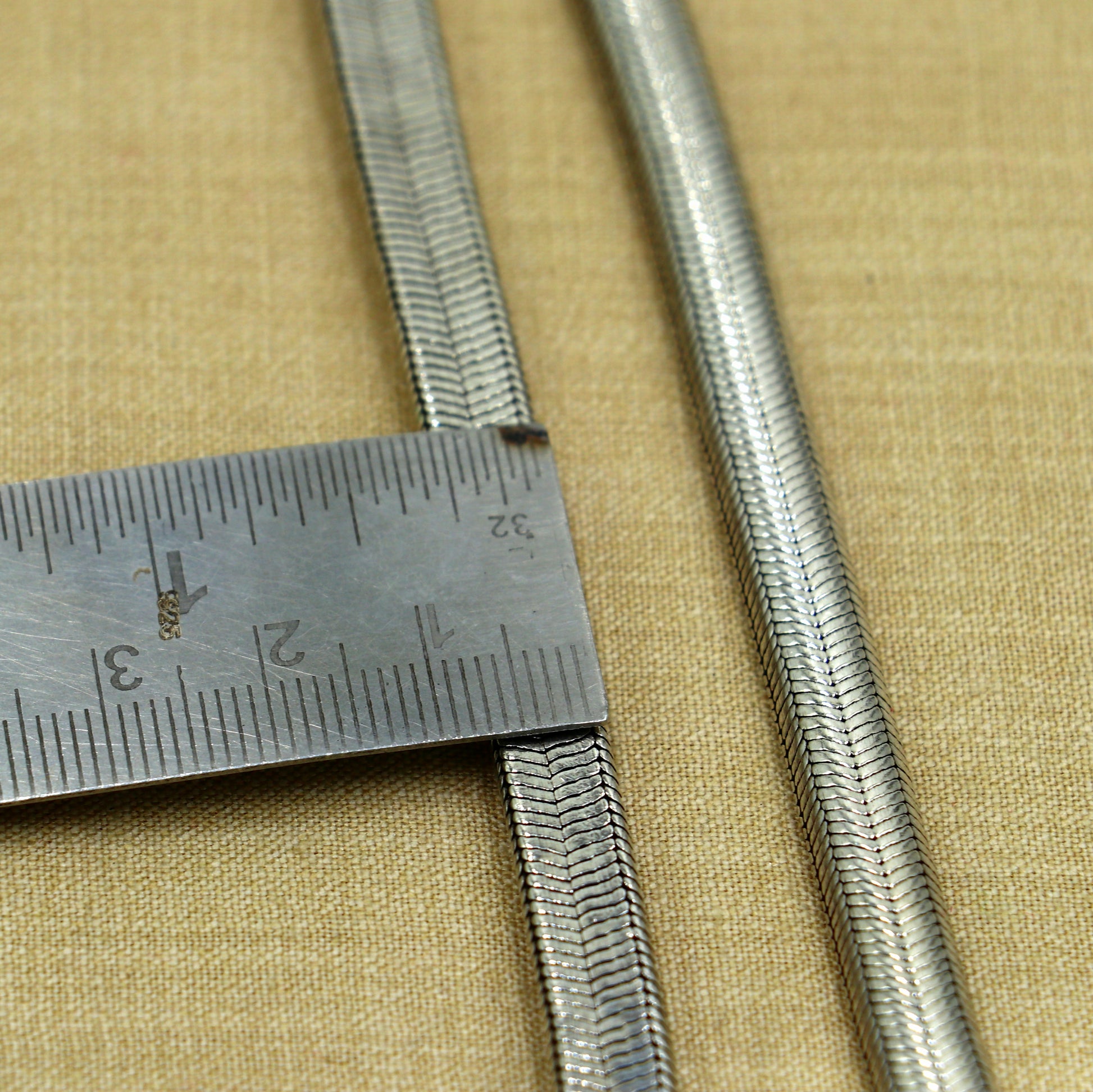 7.5mm Solid 925 sterling silver half round D shape snake anklets, foot bracelet, stylish ankle jewelry ank615 - TRIBAL ORNAMENTS