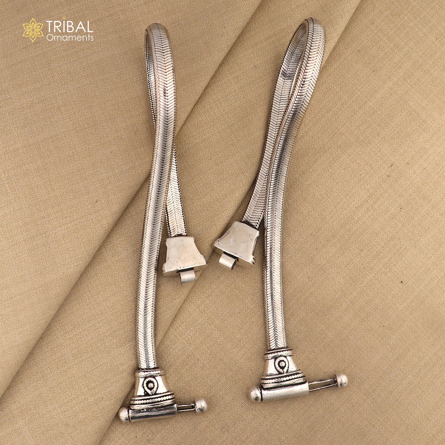 7.5mm Solid 925 sterling silver half round D shape snake anklets, foot bracelet, stylish ankle jewelry ank615 - TRIBAL ORNAMENTS