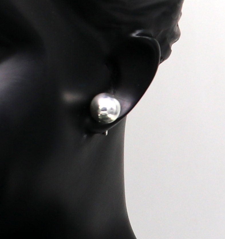 7 mm solid 925 sterling silver ball stud earring, fabulous daily use stud new fancy jewelry India, best gifting light weight stud ear662 - TRIBAL ORNAMENTS