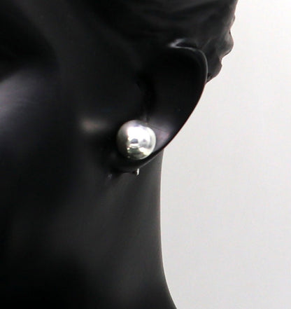 7 mm solid 925 sterling silver ball stud earring by TRIBAL ORNAMENTS, lightweight daily wear jewelry, perfect for gifting.