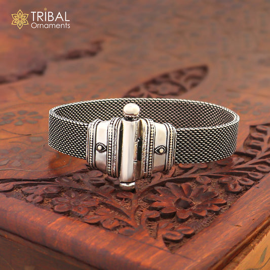 8 inches 925 sterling silver customized chain belt bracelet stylish men's  jewelry sbr771 - TRIBAL ORNAMENTS