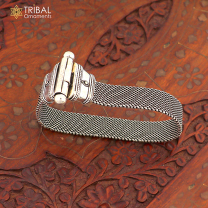 8 inches 925 sterling silver customized chain belt bracelet stylish men's  jewelry sbr771 - TRIBAL ORNAMENTS