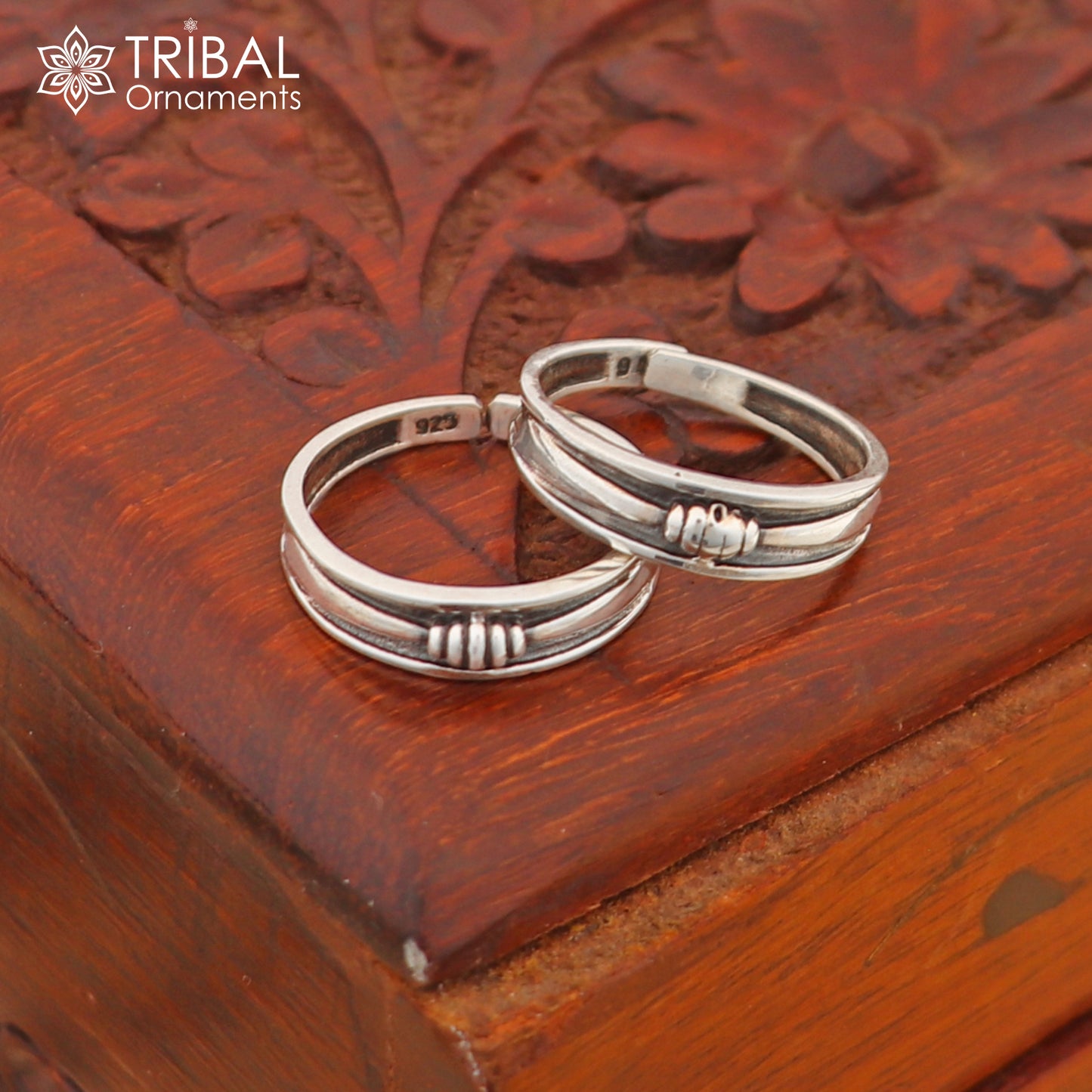 92.5 sterling silver handmade stunning vintage design Adjustable toe ring ethnic tribal belly dance jewelry india YTR01 - TRIBAL ORNAMENTS