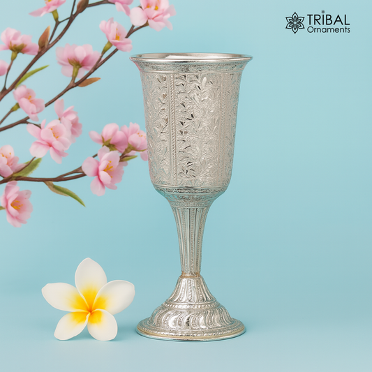 925 fine silver handmade vessel, water/milk wine Glass tumbler, silver flask, silver utensils or articles stay healthy from bacteria sv35 - TRIBAL ORNAMENTS