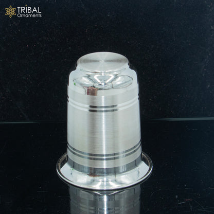 925 fine silver water milk cup tumbler, baby food flask, silver utensils sv318 - TRIBAL ORNAMENTS