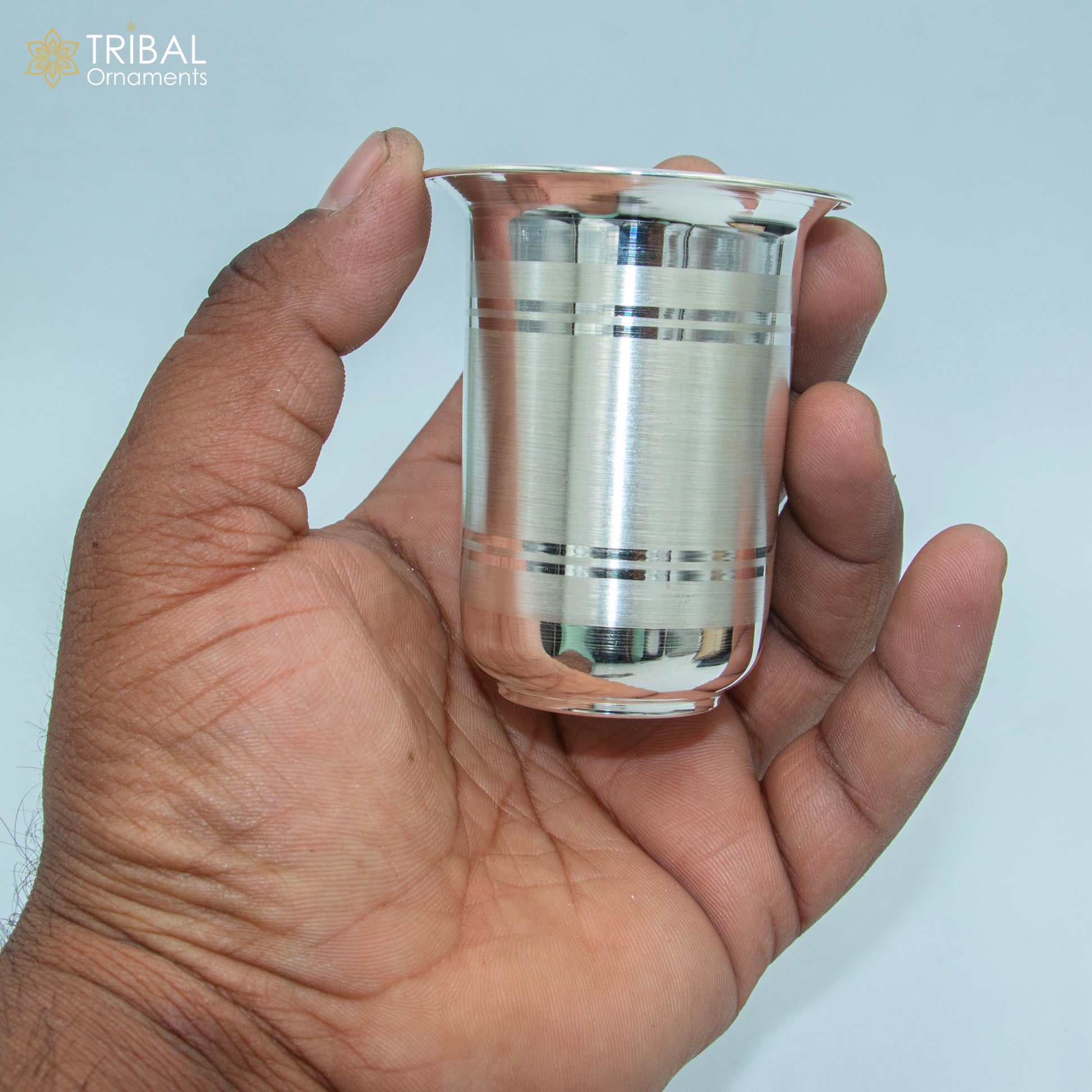 925 fine silver water milk cup tumbler, baby food flask, silver utensils sv318 - TRIBAL ORNAMENTS
