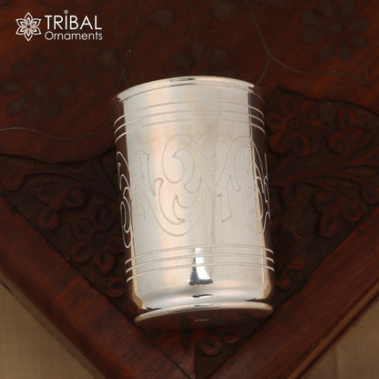 925 fine silver water milk cup tumbler, baby food flask, silver utensils sv323 - TRIBAL ORNAMENTS