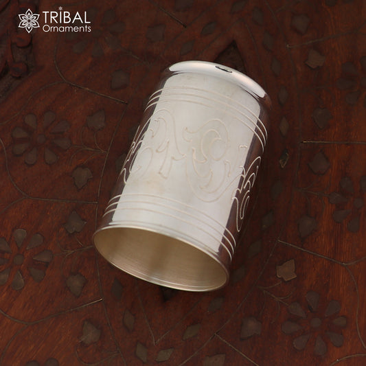 925 fine silver water milk cup tumbler, baby food flask, silver utensils sv323 - TRIBAL ORNAMENTS