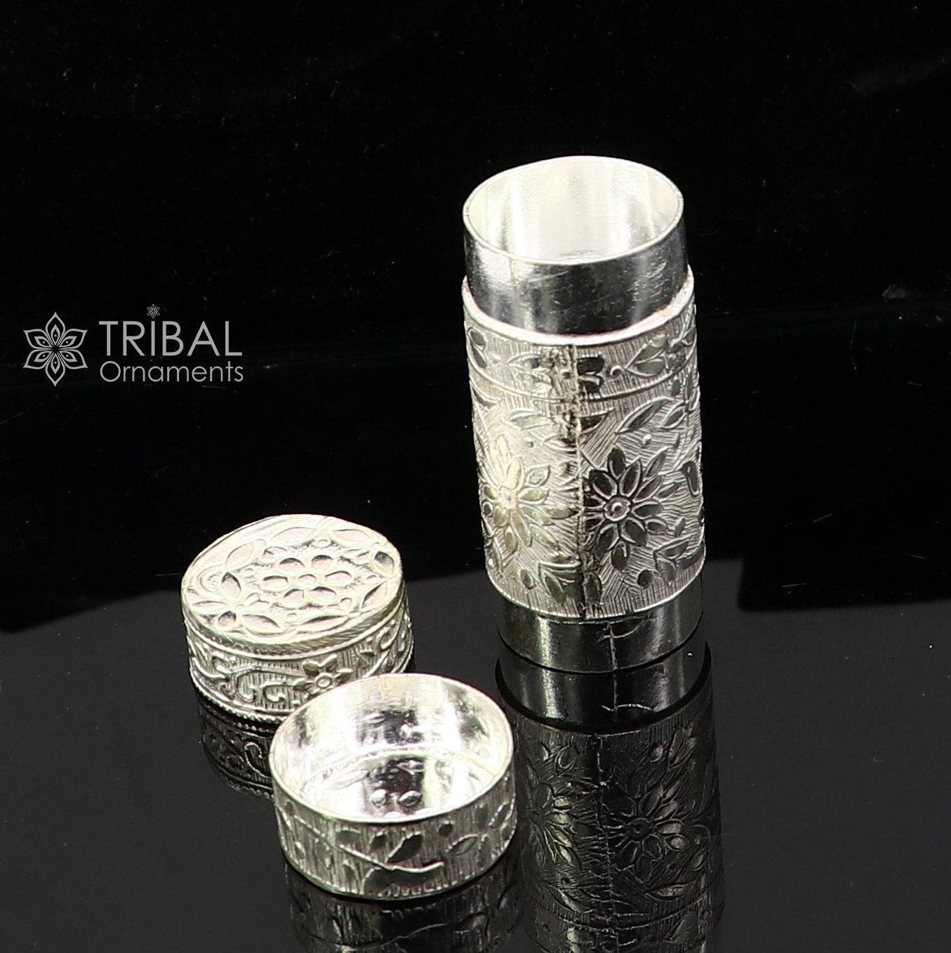 925 fine solid silver handmade small tobacco box, fennel box, storage box silver utensils, silver box, men's accessories stb857 - TRIBAL ORNAMENTS