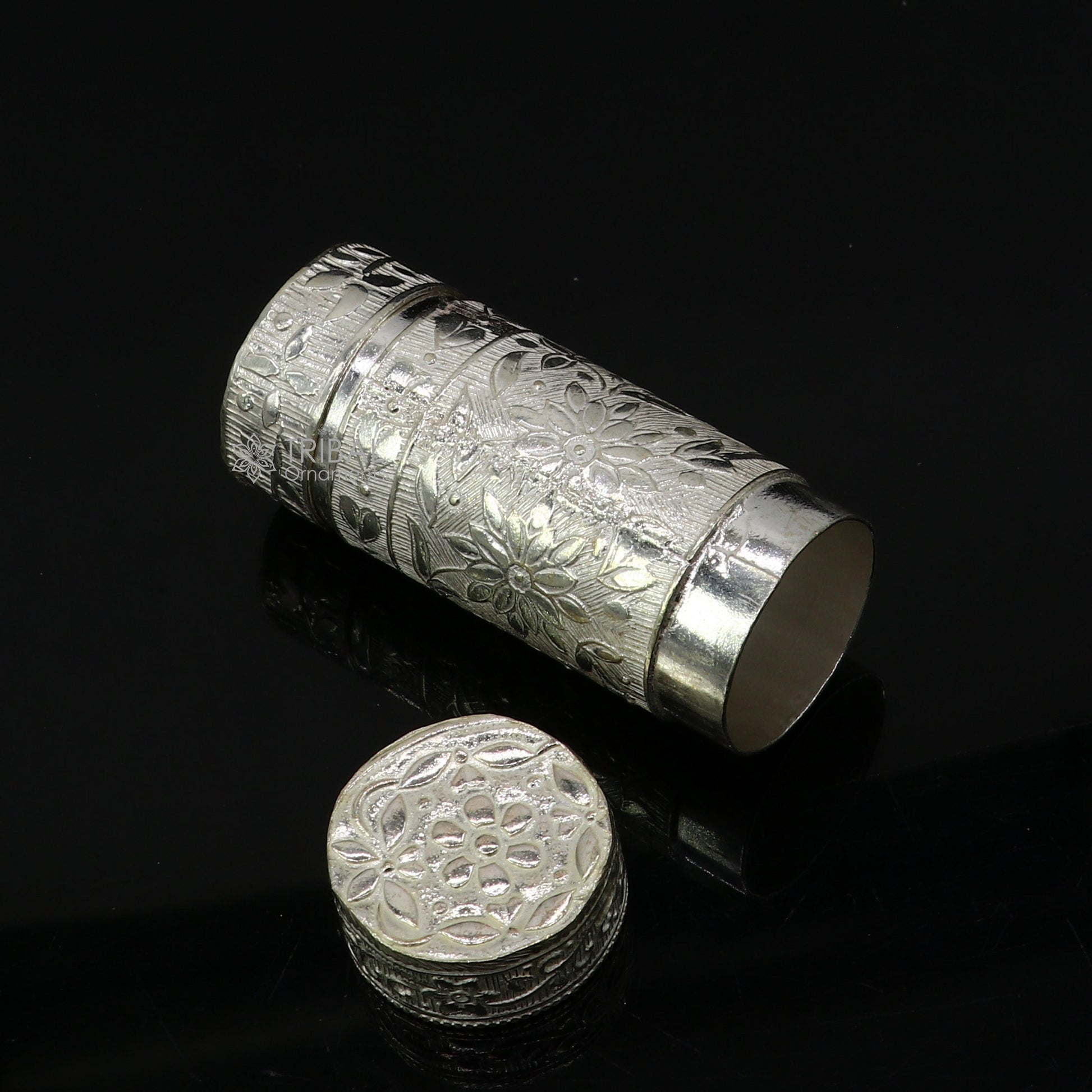 925 fine solid silver handmade small tobacco box, fennel box, storage box silver utensils, silver box, men's accessories stb857 - TRIBAL ORNAMENTS