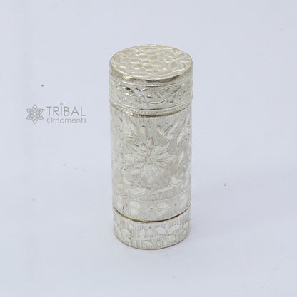 925 fine solid silver handmade small tobacco box, fennel box, storage box silver utensils, silver box, men's accessories stb857 - TRIBAL ORNAMENTS