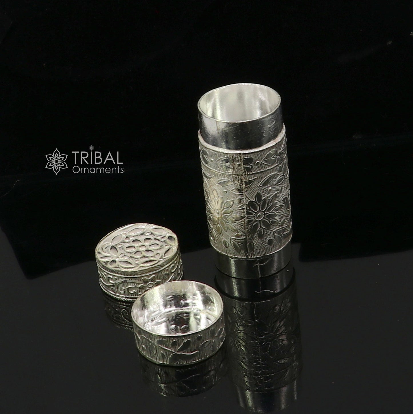 925 fine solid silver handmade small tobacco box, fennel box, storage box silver utensils, silver box, men's accessories stb857 - TRIBAL ORNAMENTS