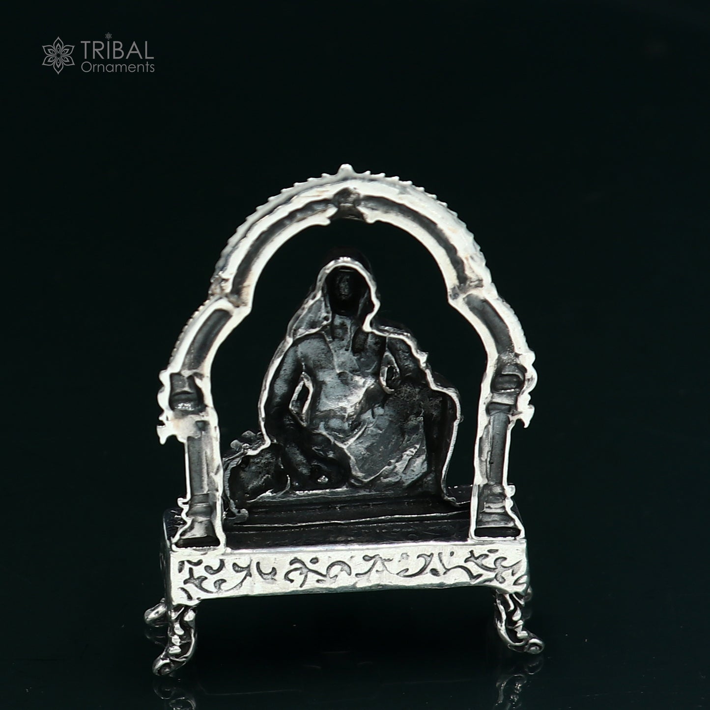 925 silver Om sai ram statue,sculpture home temple puja art, figurine art812 - TRIBAL ORNAMENTS