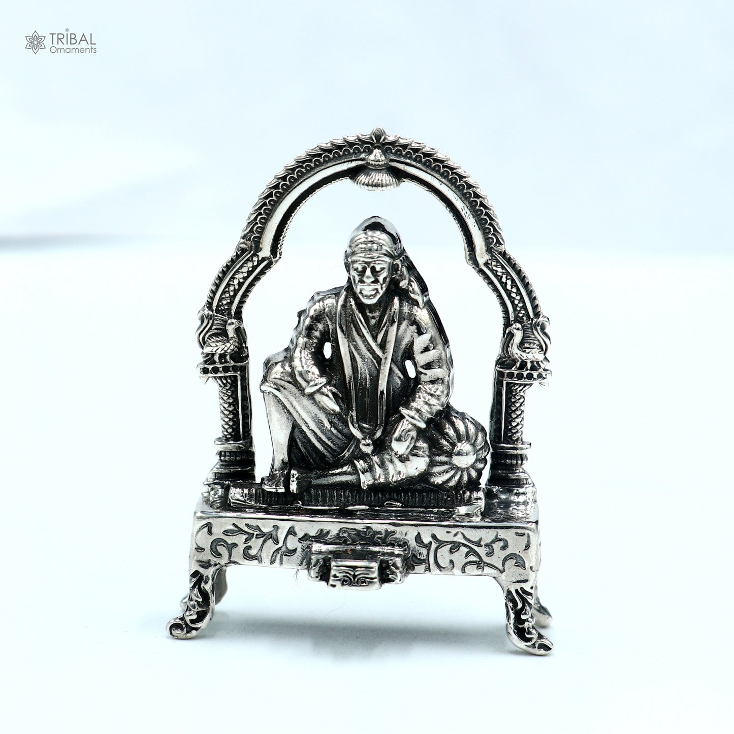 925 silver Om sai ram statue,sculpture home temple puja art, figurine art812 - TRIBAL ORNAMENTS