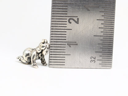 925 solid silver handmade Little Krishna idol, crawling baby statue for home temple puja, crafted by TRIBAL ORNAMENTS