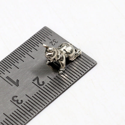 925 solid silver handmade Little Krishna idol, crawling baby statue for home temple puja, crafted by TRIBAL ORNAMENTS.