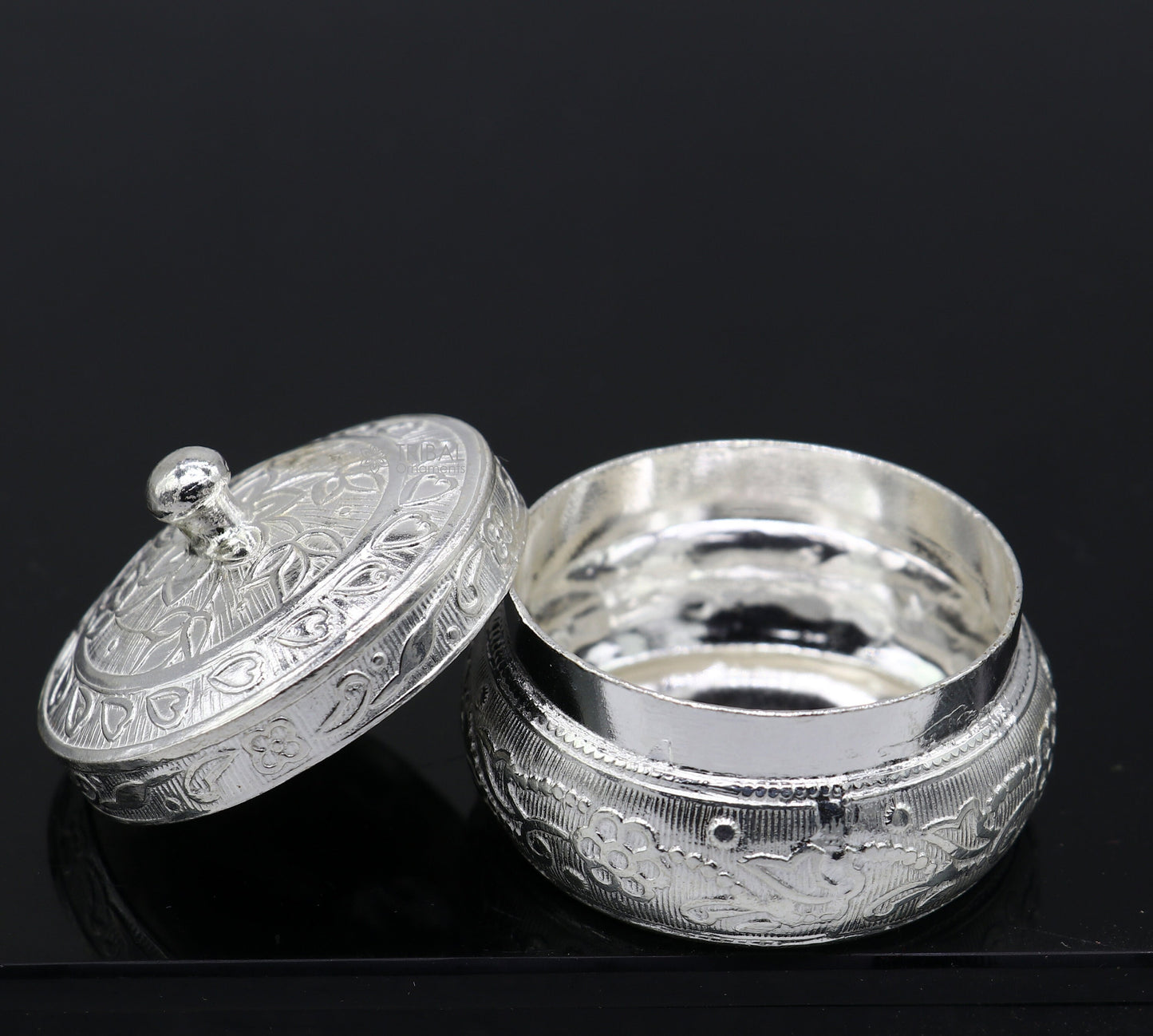 925 solid silver utensils vintage style trinket box, container/casket box bridal floral work box, jewelry box silver utensils stb850 - TRIBAL ORNAMENTS