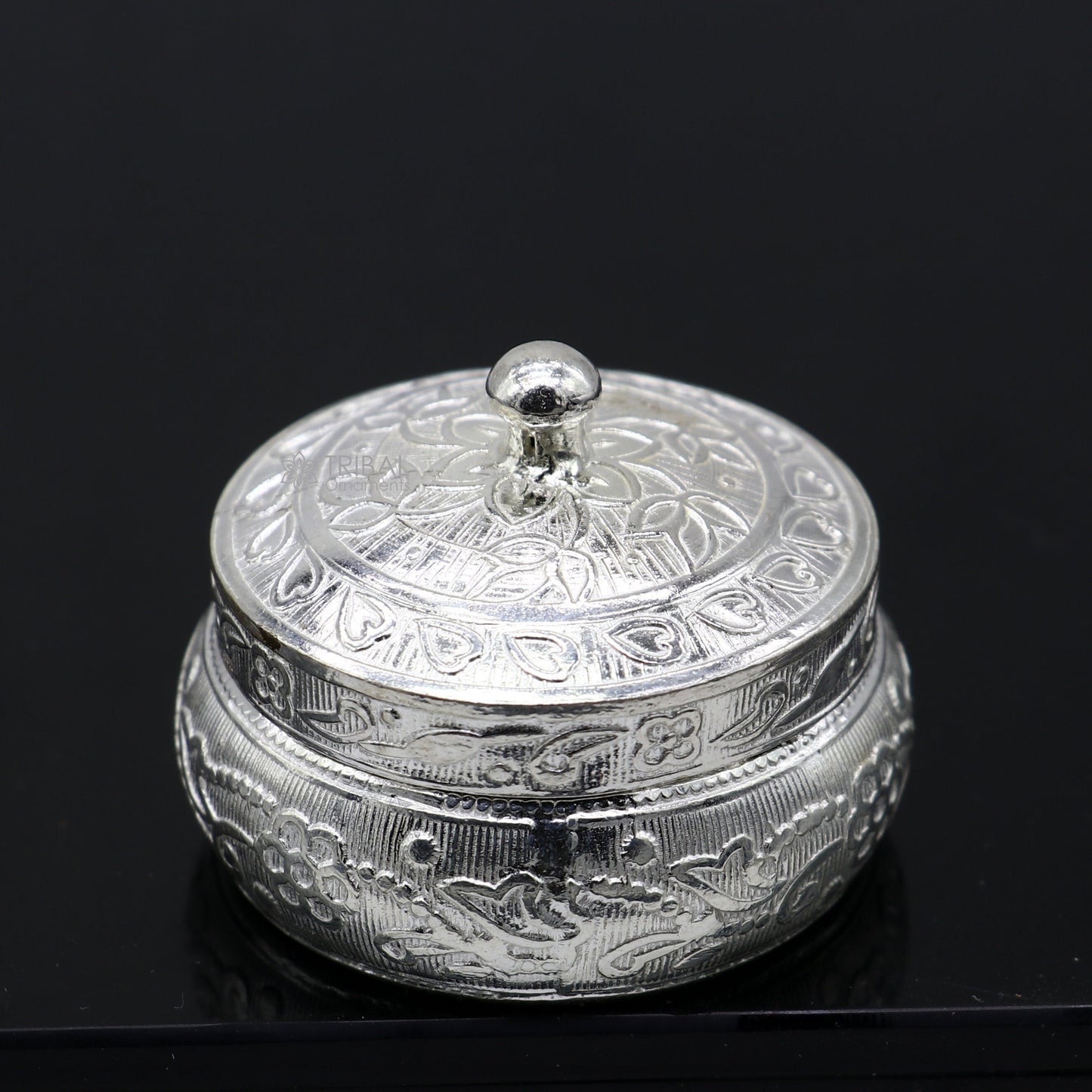 925 solid silver utensils vintage style trinket box, container/casket box bridal floral work box, jewelry box silver utensils stb850 - TRIBAL ORNAMENTS