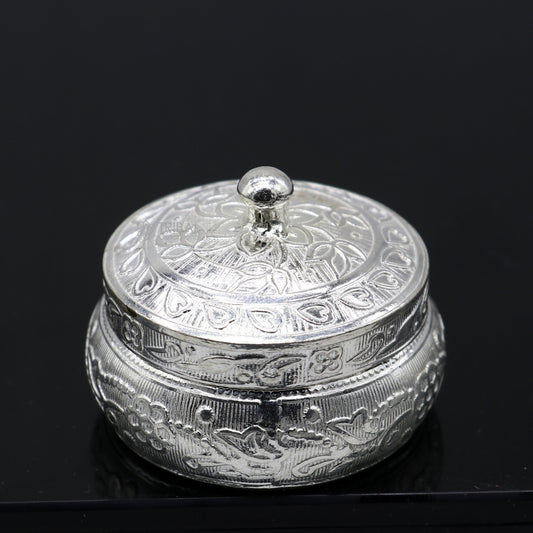 925 solid silver utensils vintage style trinket box, container/casket box bridal floral work box, jewelry box silver utensils stb850 - TRIBAL ORNAMENTS