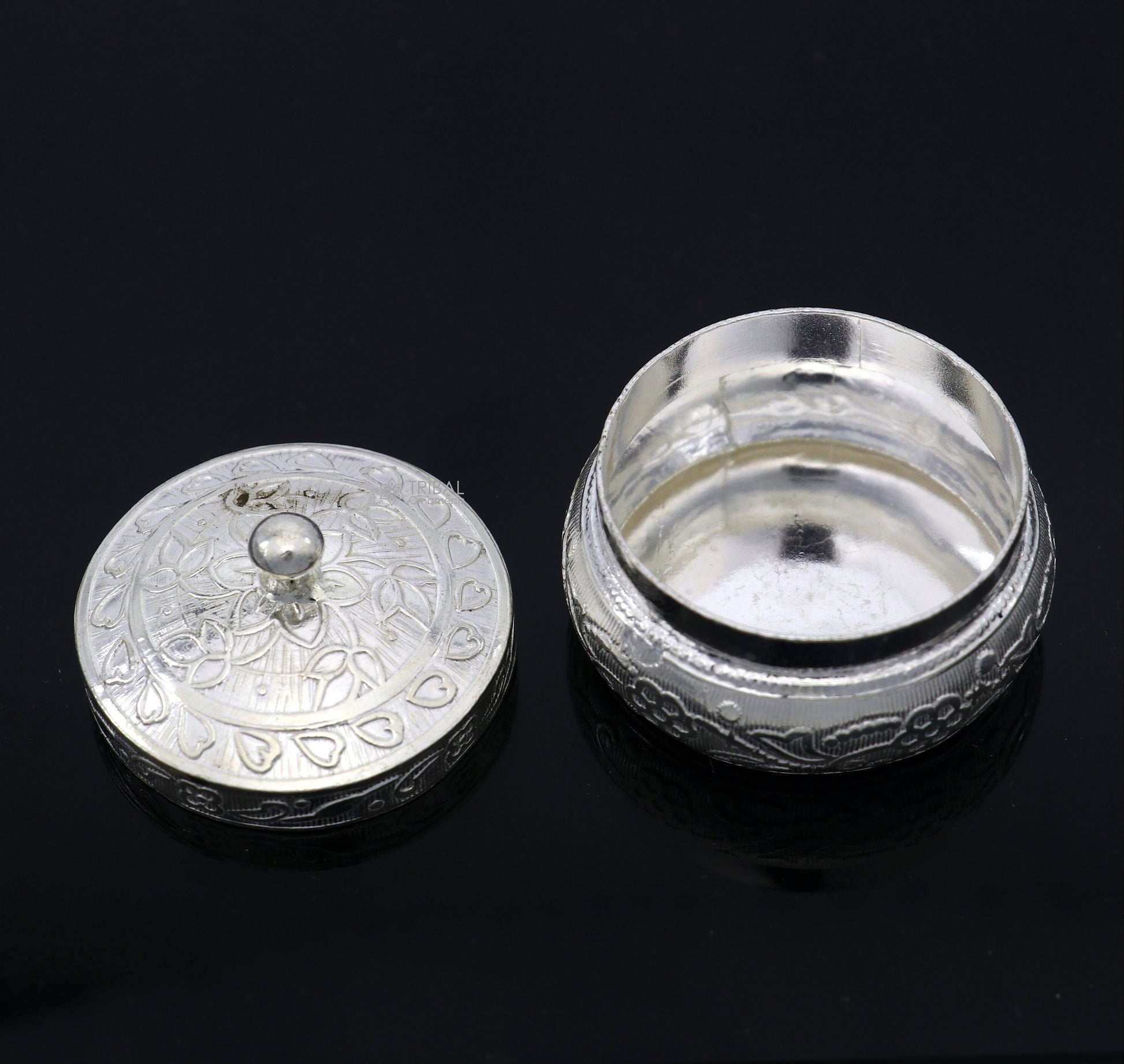 925 solid silver utensils vintage style trinket box, container/casket box bridal floral work box, jewelry box silver utensils stb850 - TRIBAL ORNAMENTS