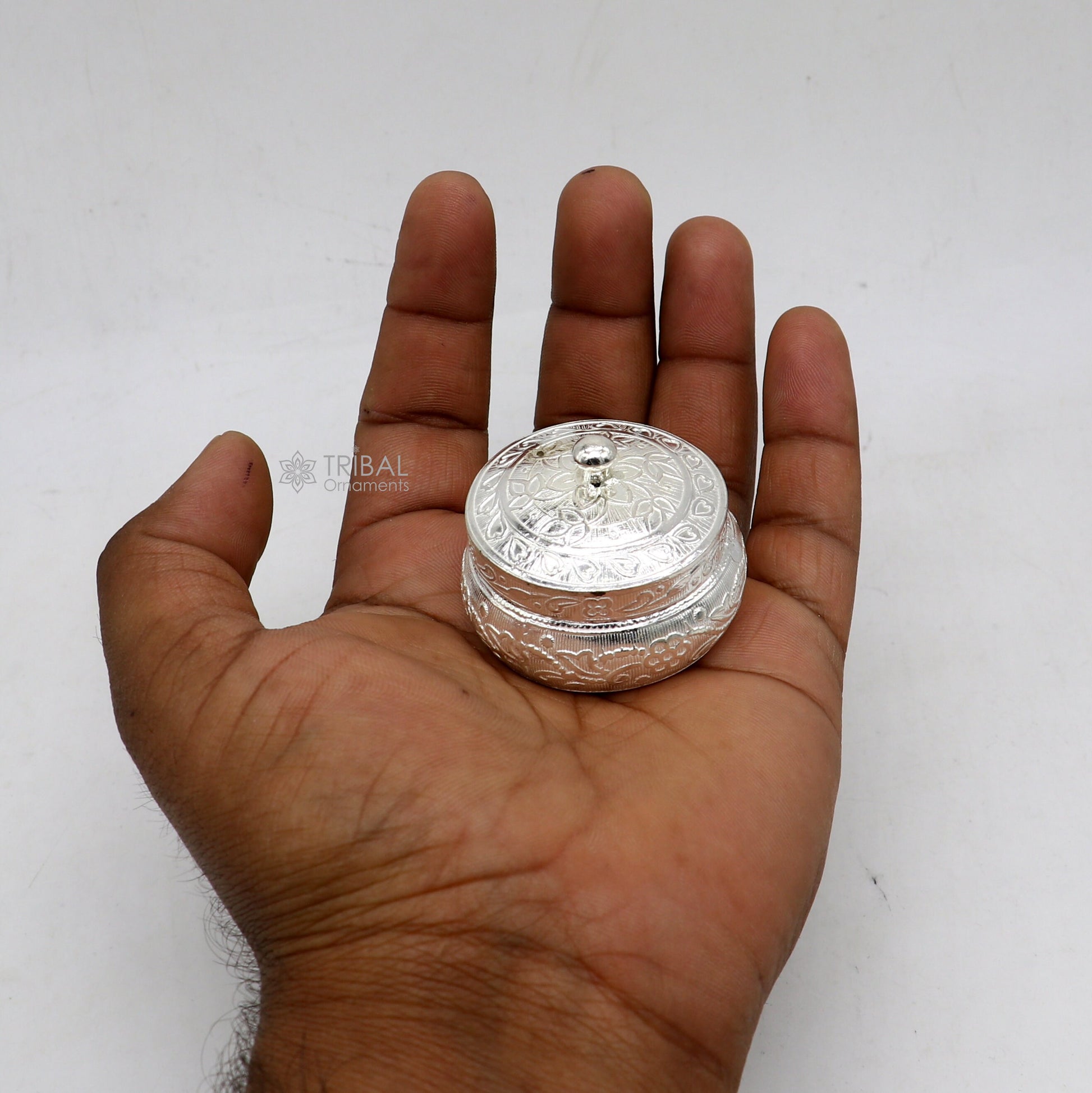 925 solid silver utensils vintage style trinket box, container/casket box bridal floral work box, jewelry box silver utensils stb850 - TRIBAL ORNAMENTS