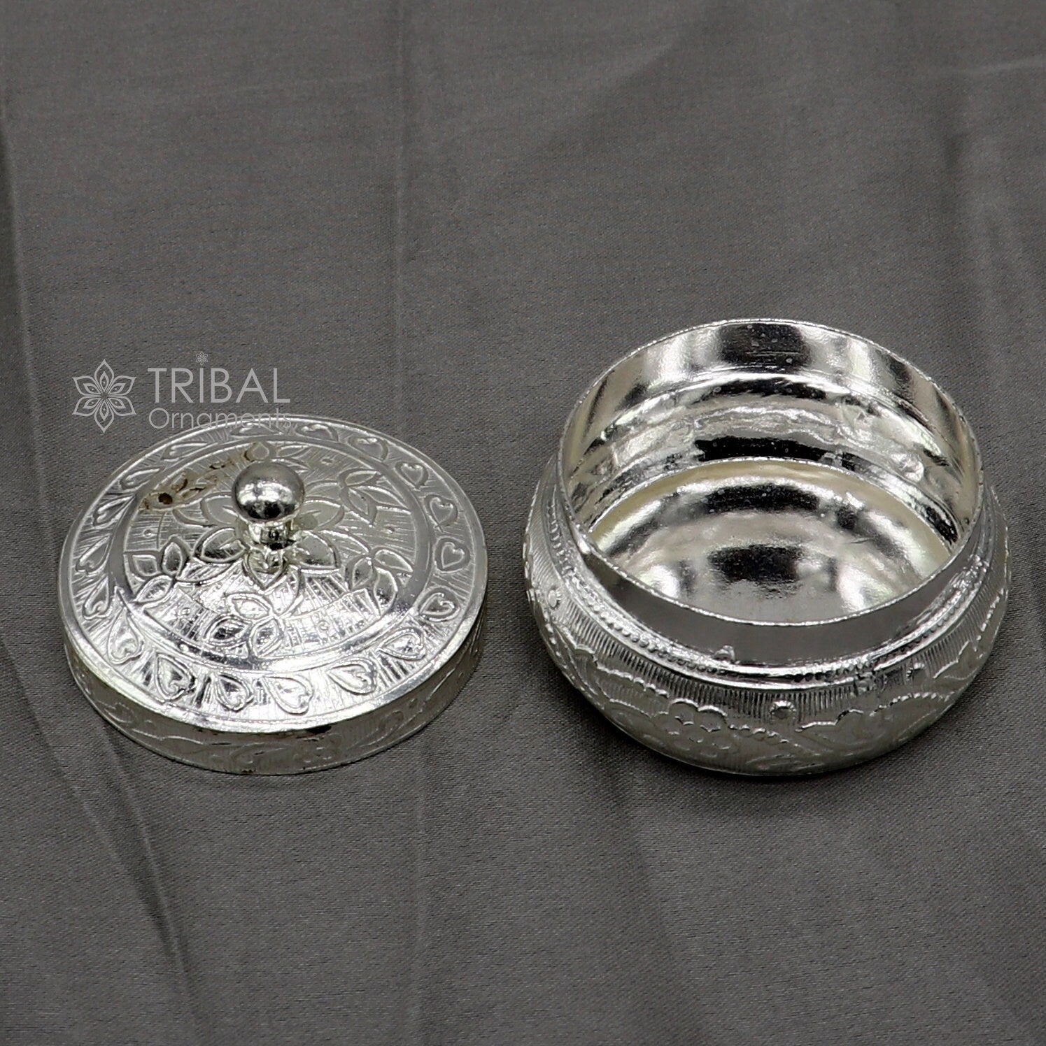 925 solid silver utensils vintage style trinket box, container/casket box bridal floral work box, jewelry box silver utensils stb850 - TRIBAL ORNAMENTS