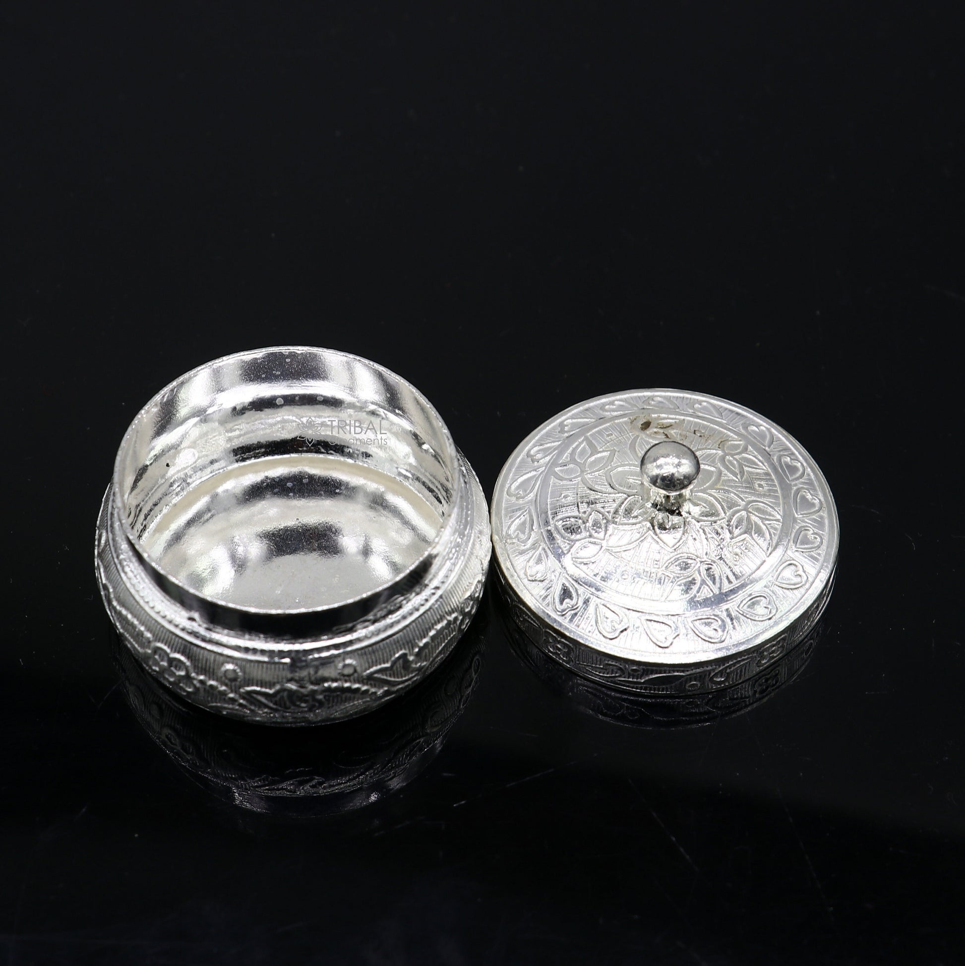 925 solid silver utensils vintage style trinket box, container/casket box bridal floral work box, jewelry box silver utensils stb850 - TRIBAL ORNAMENTS