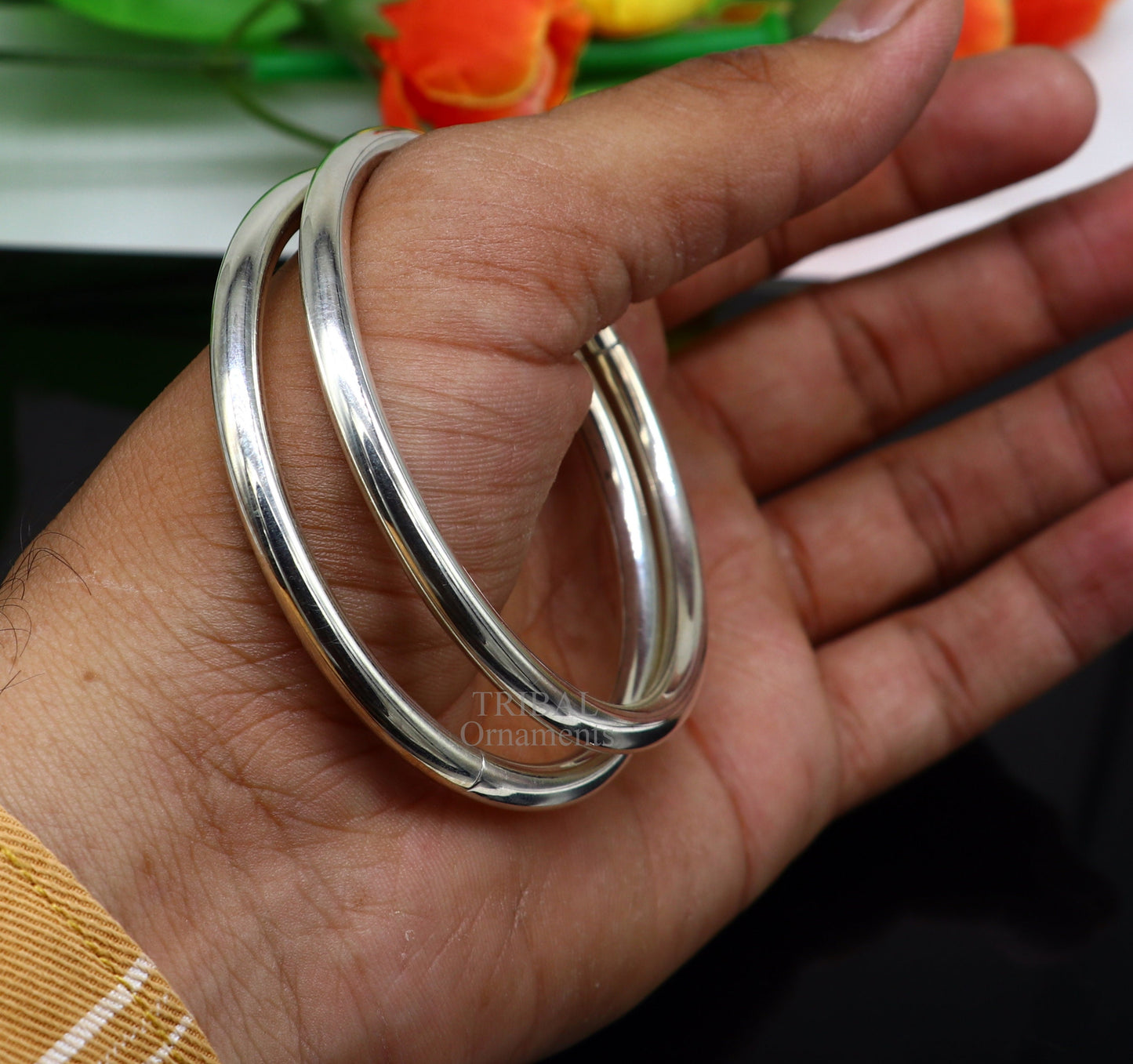 925 sterling customized plain Round design work stylish designer bangle bracelet pure silver gifting jewelry, brides made bangles nba326 - TRIBAL ORNAMENTS