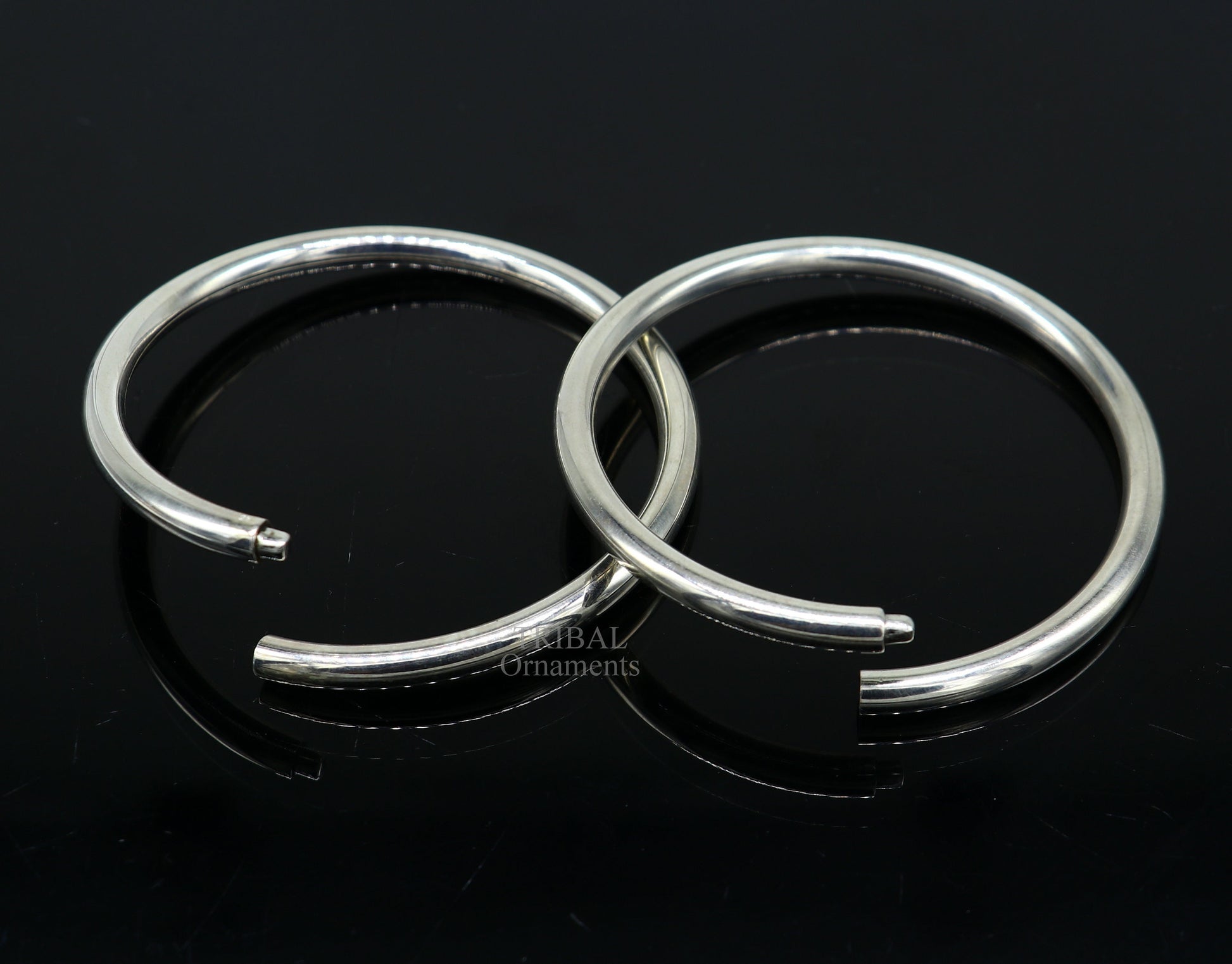 925 sterling customized plain Round design work stylish designer bangle bracelet pure silver gifting jewelry, brides made bangles nba326 - TRIBAL ORNAMENTS