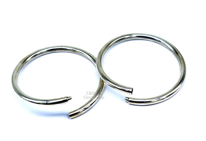 Sterling silver 925 bangle bracelet with plain round design, stylish jewelry perfect for brides, from TRIBAL ORNAMENTS.