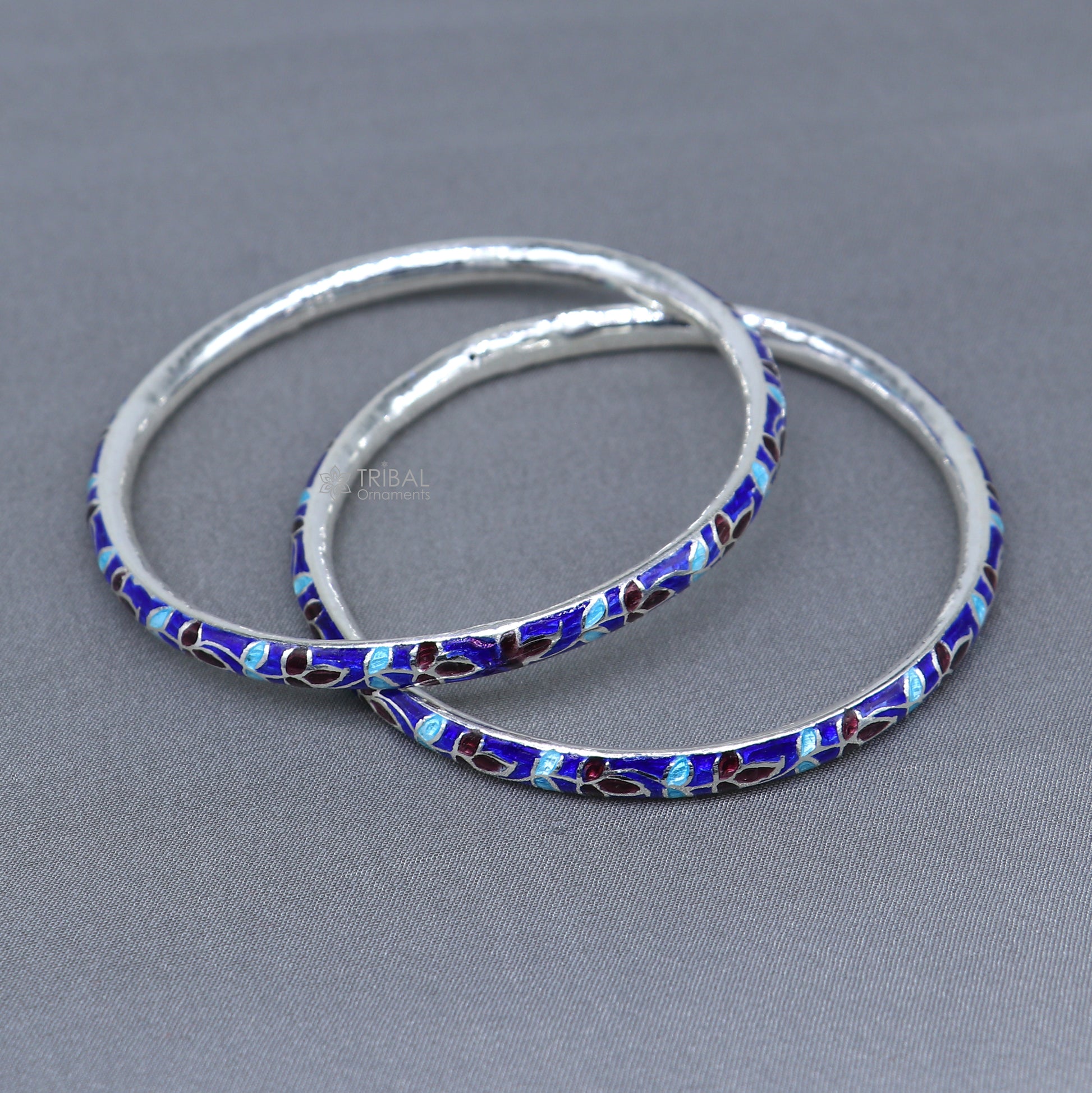 925 sterling silver Meenakari work designer bangle bracelet with intricate patterns, ideal for gifting or bridal jewelry.