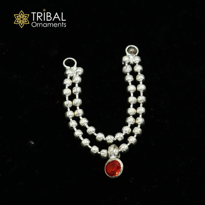 925 sterling silver 2-line beaded chain necklace for Lord Krishna Laddu Gopala jewelry set by TRIBAL ORNAMENTS