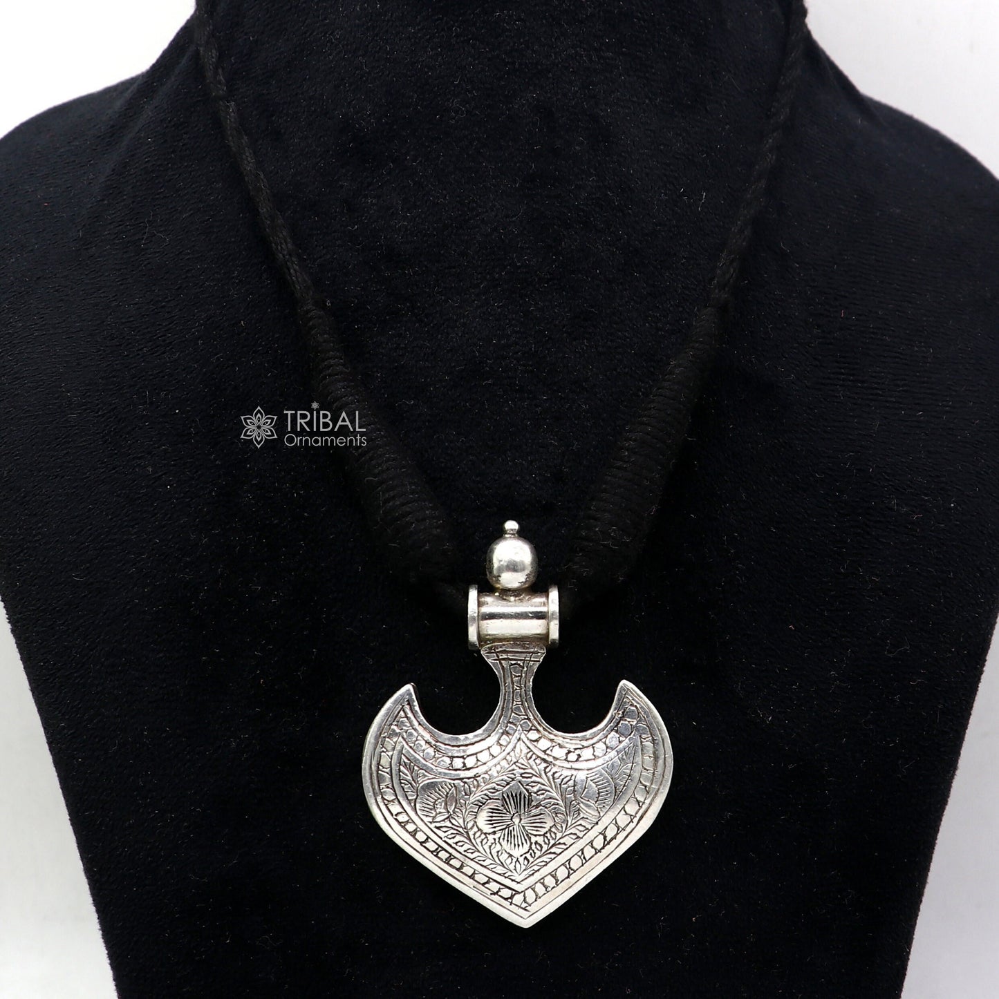 925 Sterling silver amazing handcrafted Heart shape pendant traditional vintage designer tribal pendant ethnic jewelry set682 - TRIBAL ORNAMENTS