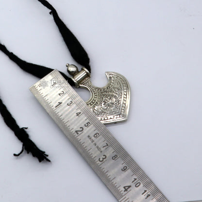 925 Sterling silver amazing handcrafted Heart shape pendant traditional vintage designer tribal pendant ethnic jewelry set682 - TRIBAL ORNAMENTS