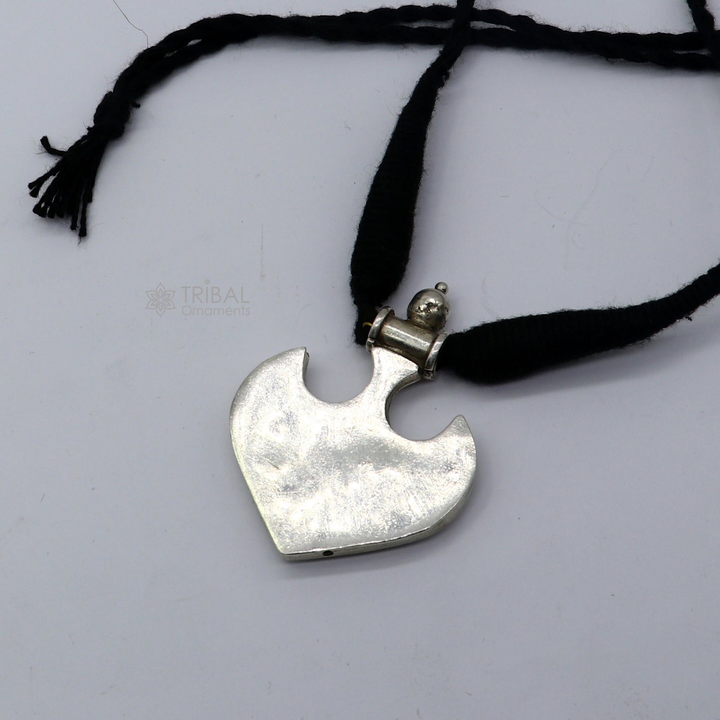 925 Sterling silver amazing handcrafted Heart shape pendant traditional vintage designer tribal pendant ethnic jewelry set682 - TRIBAL ORNAMENTS