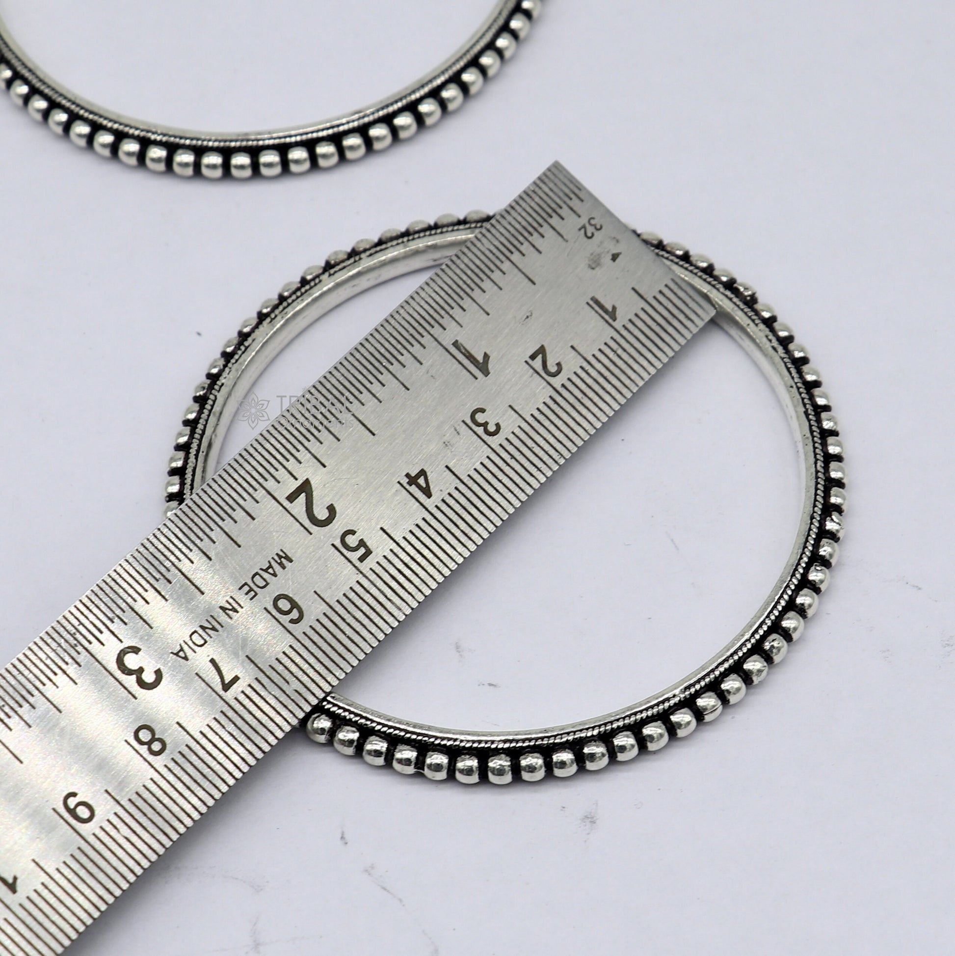 925 sterling silver amazing silver beaded bangle bracelet, excellent oxidized silver  bangle/ kangan set delicate jewelry belly dance nba377 - TRIBAL ORNAMENTS