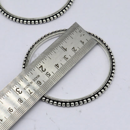 925 sterling silver amazing silver beaded bangle bracelet, excellent oxidized silver  bangle/ kangan set delicate jewelry belly dance nba377 - TRIBAL ORNAMENTS