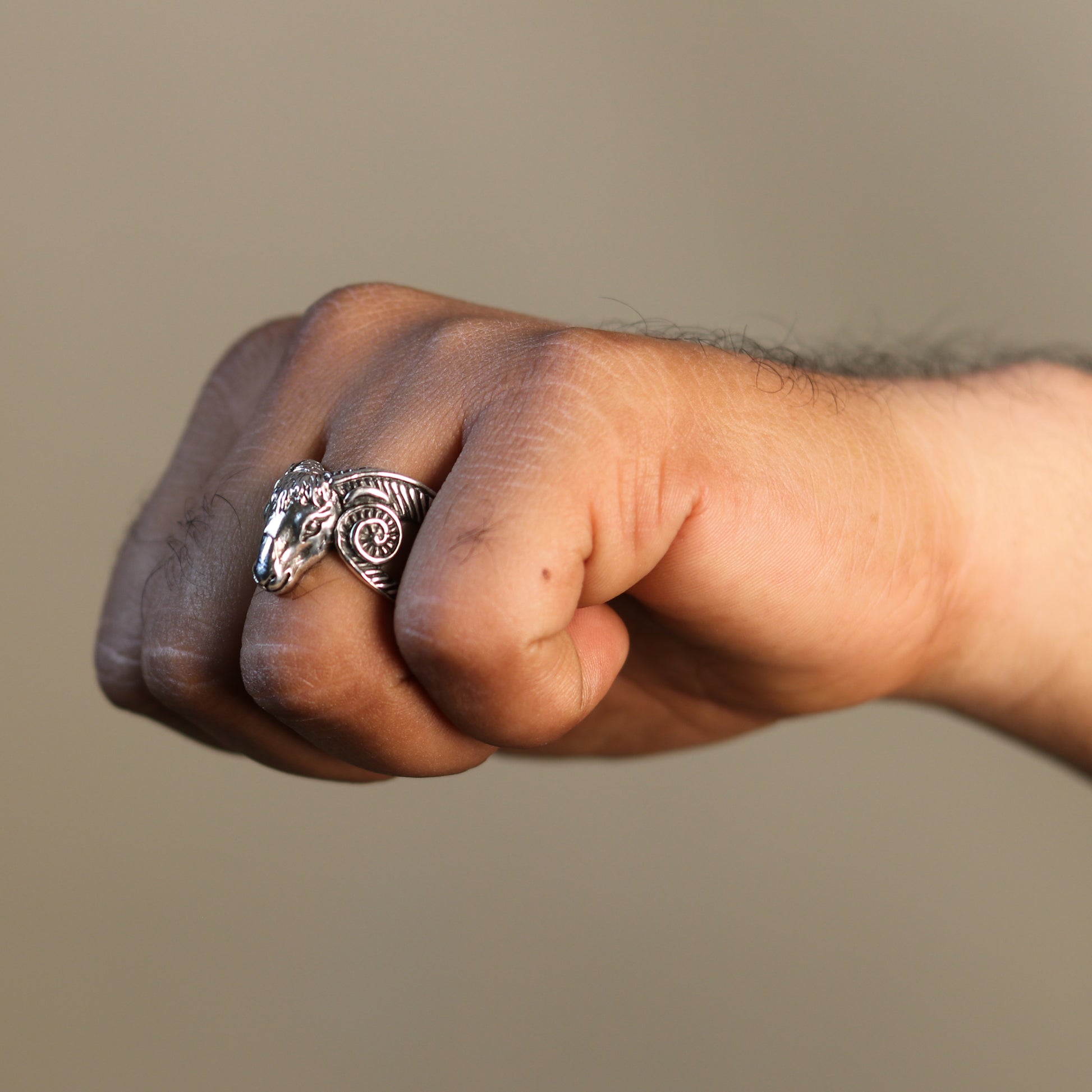 925 sterling silver aries zodiac design ring Jewelry sr766 - TRIBAL ORNAMENTS