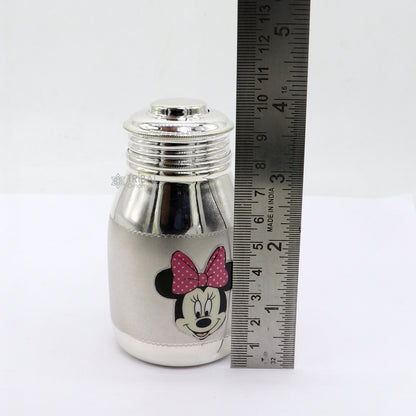Sterling silver baby feeder milk bottle by Tribal Ornaments, designed for babies and kids, ideal as a gift.