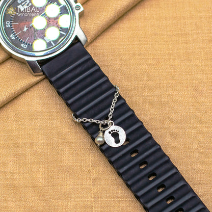 925 sterling silver baby feet watch charms wsc02 - TRIBAL ORNAMENTS