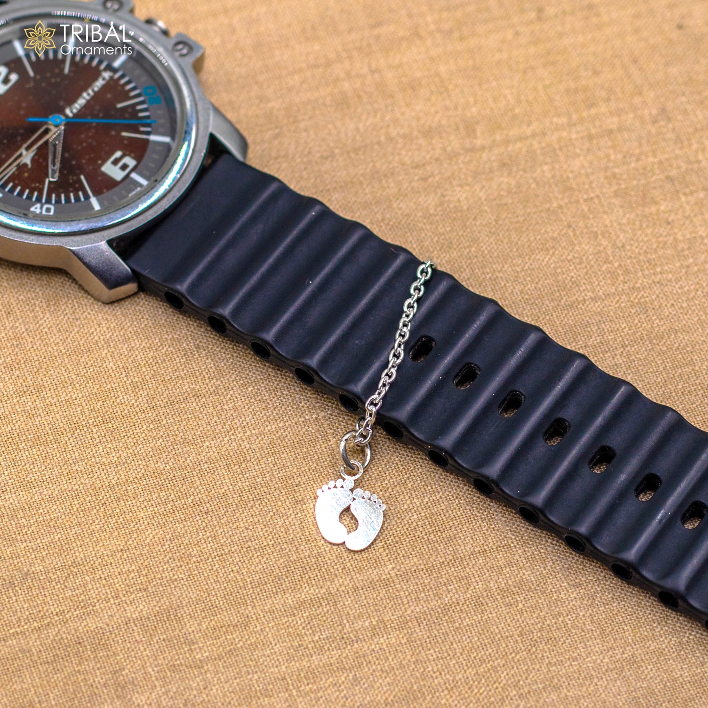 925 sterling silver baby foot design watch charms wsc09 - TRIBAL ORNAMENTS