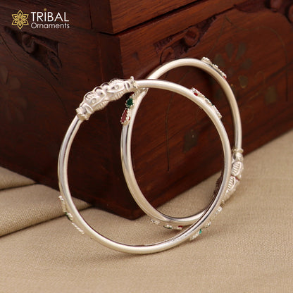 925 Sterling silver baby bangle bracelet with ball design, featuring smooth silver finish, adorable jewelry for infants.