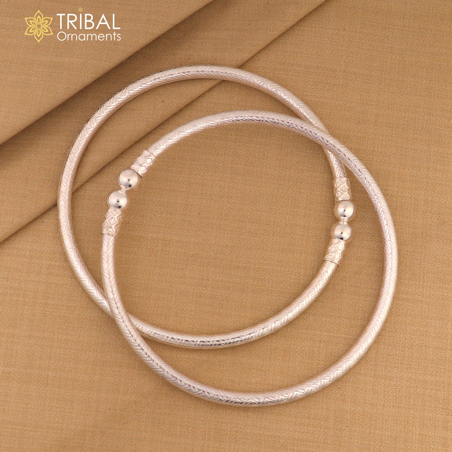 925 Sterling silver  ball design traditional women's customized foot kada ankle kada bracelet tribal jewelry nsfk144 - TRIBAL ORNAMENTS