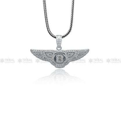 925 Sterling silver Bentley Motors logo pendant by Tribal Ornaments, featuring a sleek Bentley emblem design.