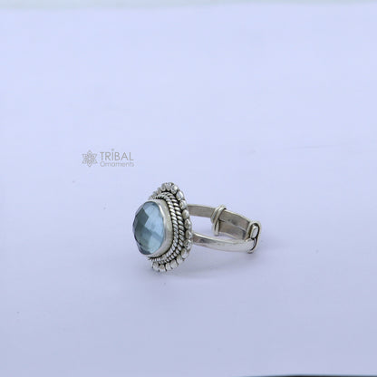 925 sterling silver black stone ring Jewelry sr723 - TRIBAL ORNAMENTS