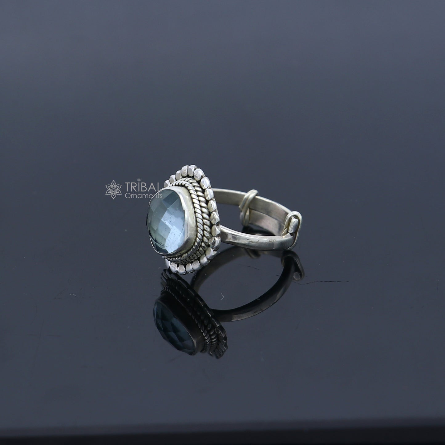 925 sterling silver black stone ring Jewelry sr723 - TRIBAL ORNAMENTS